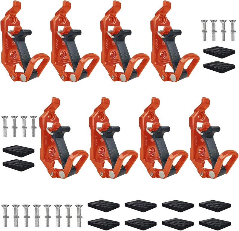 Bazen 8PCS Shovel Mount for Roof Rack Overland Gear Rotopax Mount Shovel Holder for Truck Tool Holder,Rubber Clamp Grip Mounting Kit Fits Shovel Holder Wall Mount, and Pole Clamp - Image 1